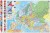 Europa. Dwustronna mapa podręczna. Fizyczna/polityczna. Strona polityczna