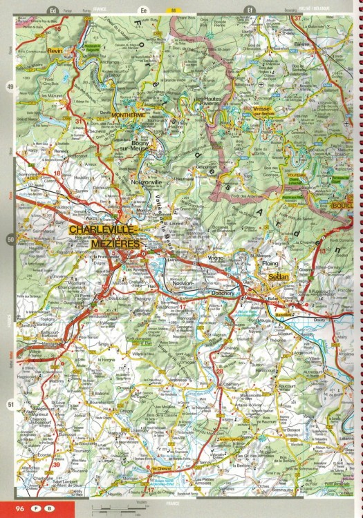 Beneluks. Belgia, Holandia, Luksemburg 1:200 000. Atlas samochodowo-turystyczny wydawnictwa Marco Polo. Przykładowy arkusz 3
