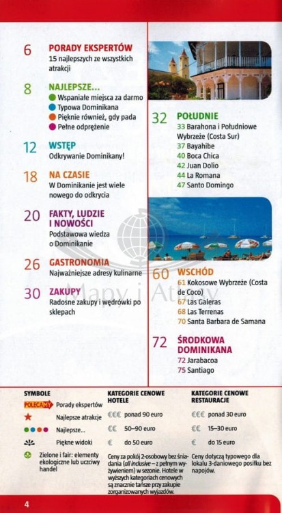 Dominikana. Przewodnik z mapą w etui wydawnictwa Marco Polo. Spis treści 1