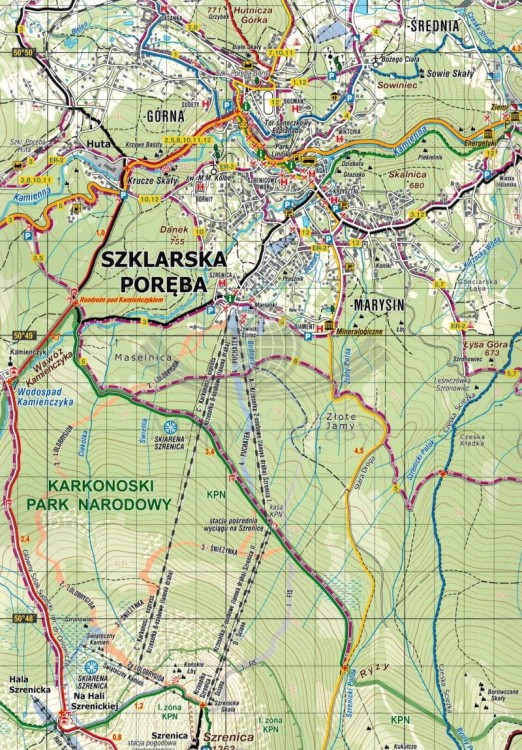 Karkonosze 1:25 000. Atlas turystyczny wydawnictwa Kartografie HP. Przykładowy arkusz 1
