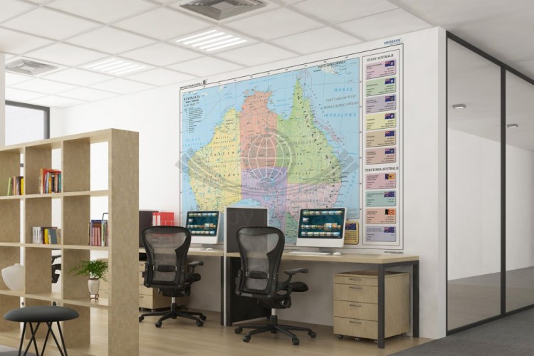 Australia. Fototapeta samoprzylepna. Mapa polityczna. Przykład