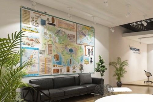 Starożytny wschód - cywilizacje wielkich rzek i ich kultury. Fototapeta samoprzylepna. Mapa. Przykład