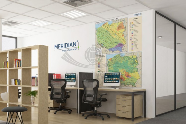 Polska. Geologia Polski - tektonika i stratygrafia. Fototapeta samoprzylepna. Mapa. Przykład