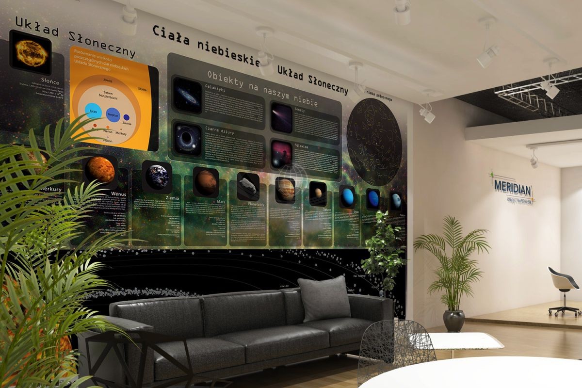 Układ Słoneczny. Fototapeta samoprzylepna. Plansza edukacyjna