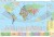 World political (Mercator)/ Świat. Fototapeta samoprzylepna. Mapa polityczna w języku angielskim. Całość