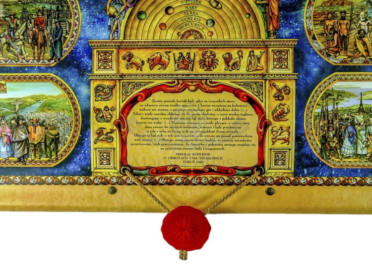 Świat w starym stylu. Mapa ścienna ozdobna wydawnictwa Pergamena. Fragment 5