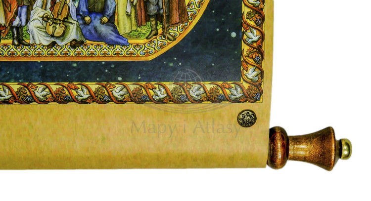 Świat w starym stylu. Mapa ścienna ozdobna wydawnictwa Pergamena. Fragment 7