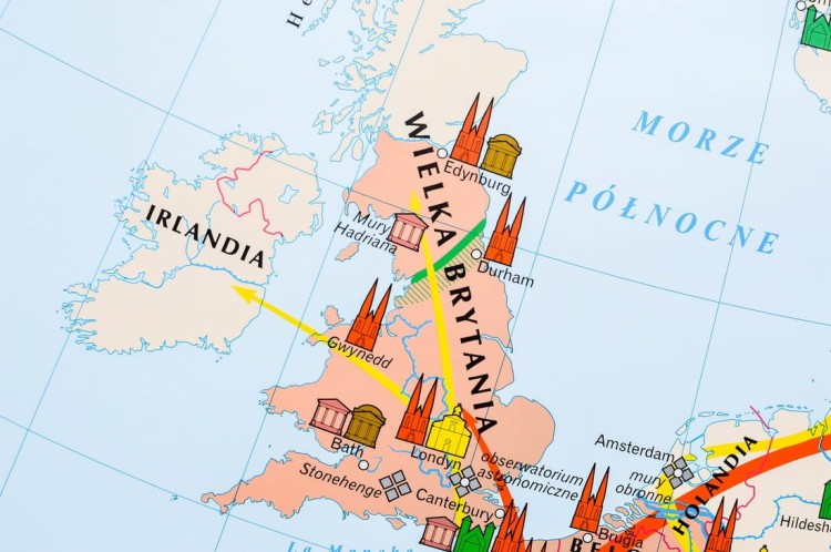 Dziedzictwo kulturowe Europy. Dwustronna mapa ścienna wydawnictwa Nowa Era. Fragment 5