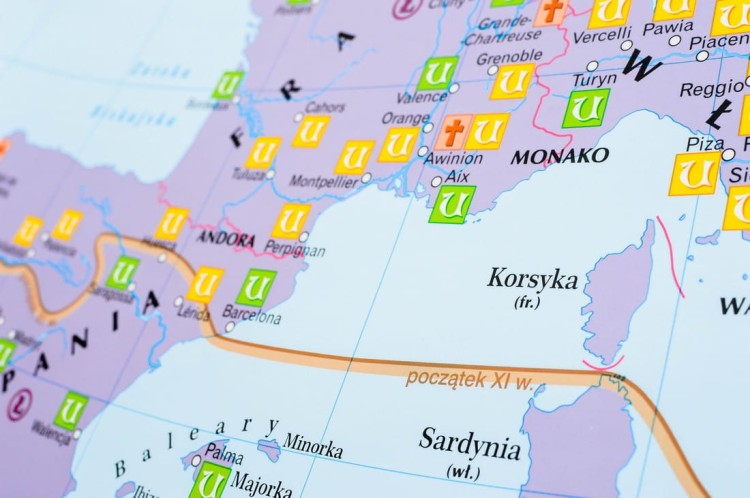 Dziedzictwo kulturowe Europy. Dwustronna mapa ścienna wydawnictwa Nowa Era. Fragment 11