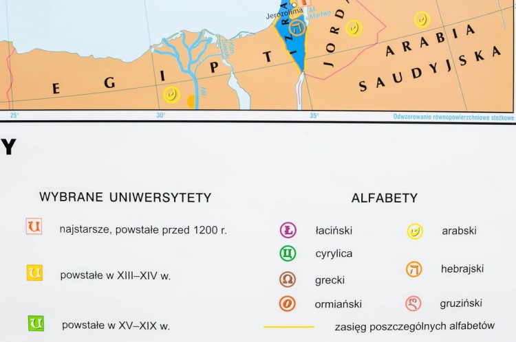 Dziedzictwo kulturowe Europy. Dwustronna mapa ścienna wydawnictwa Nowa Era. Legenda 4