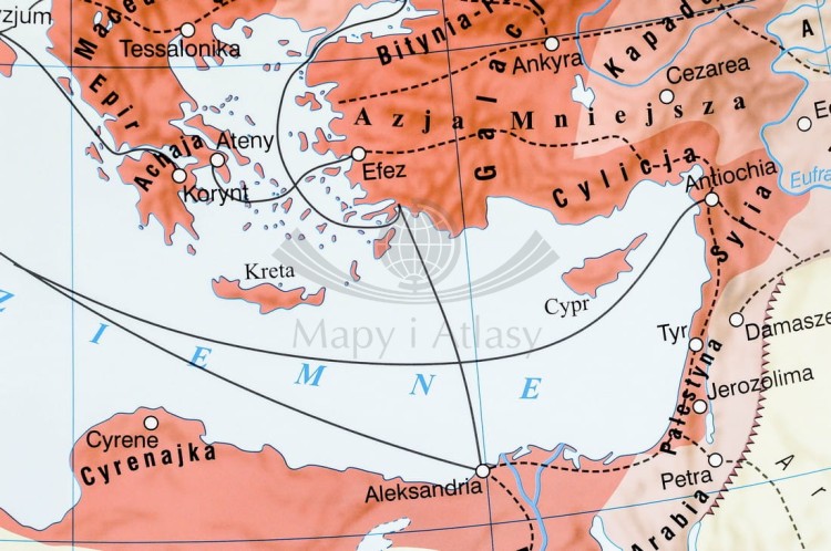 Ekspansja republiki rzymskiej / Rozwój i upadek cesarstwa rzymskiego. Dwustronna mapa ścienna wydawnictwa Nowa Era. Fragment 5