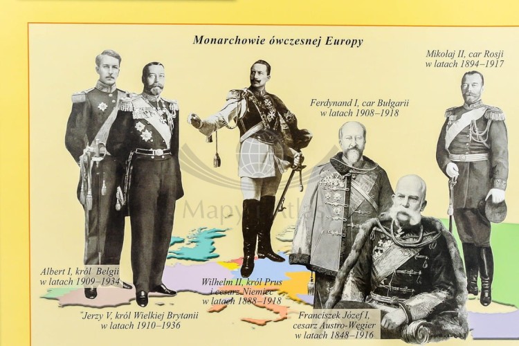 Europa od wojny krymskiej do zjednoczenia Niemiec / Przed wybuchem I wojny światowej. Dwustronna mapa ścienna wydawnictwa Nowa Era. Fragment 11