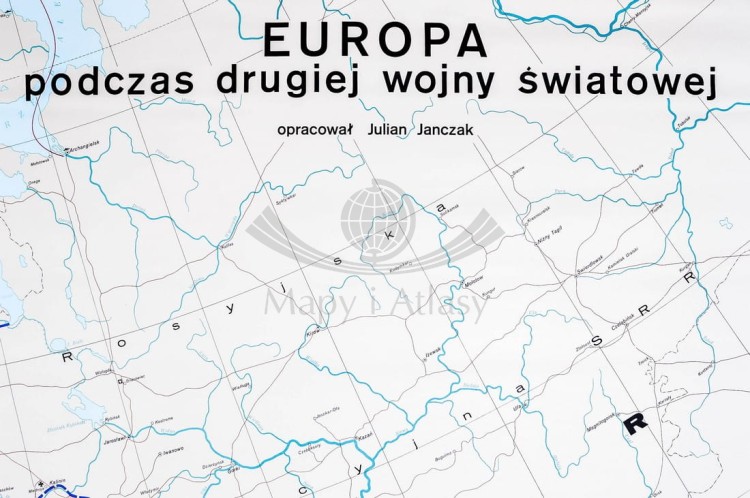 Europa podczas drugiej wojny światowej. Mapa ścienna wydawnictwa Nowa Era. Fragment 1