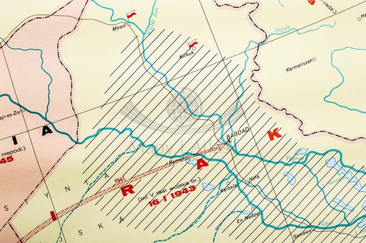Europa podczas drugiej wojny światowej. Mapa ścienna wydawnictwa Nowa Era. Fragment 18