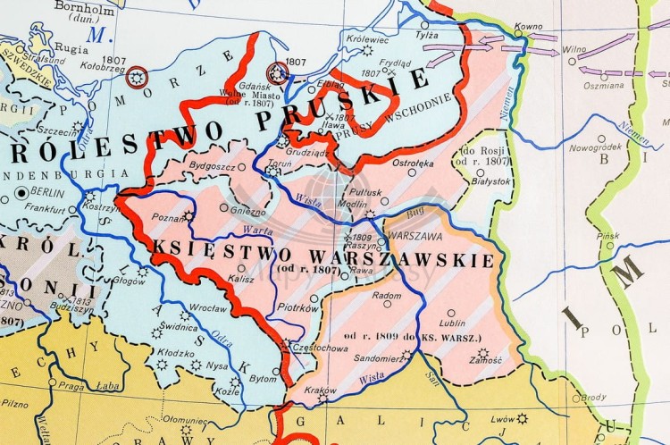 Europa w latach 1789-1814. Mapa ścienna wydawnictwa Nowa Era. Fragment 1