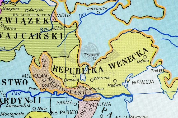 Europa w latach 1789-1814. Mapa ścienna wydawnictwa Nowa Era. Fragment 6