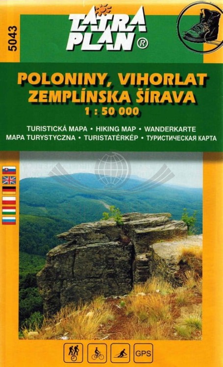 Poloniny, Vihorlat, Zemplinska Sirava 1: 50 000. Mapa turystyczna 5043 wydawnictwa Tatra Plan. Okładka