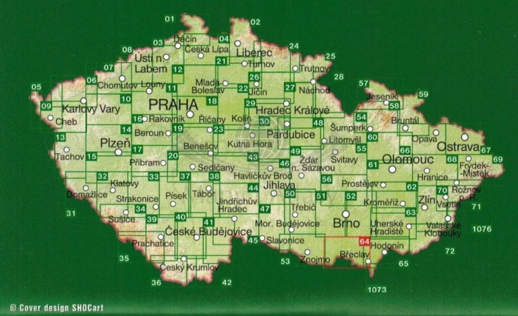 Brzecław, Palawa / Breclavsko, Palava. Mapa turystyczna 64 wydawnictwa Shocart. Publikacje
