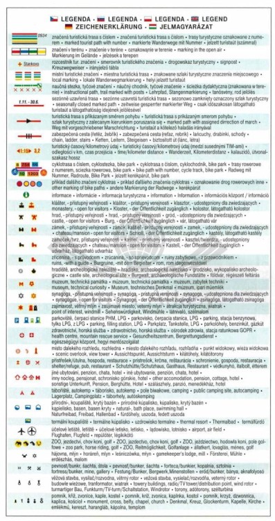 Brzecław, Palawa / Breclavsko, Palava. Mapa turystyczna 64 wydawnictwa Shocart. Legenda 1