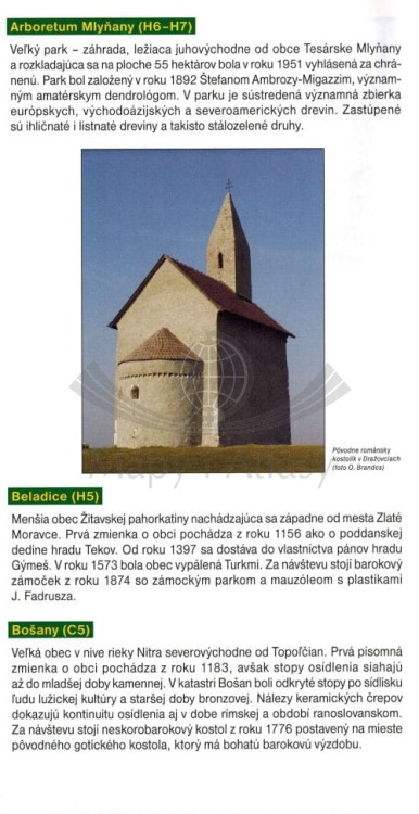 Trybecz, Nitra / Tribec. Mapa turystyczna 1081 wydawnictwa Shocart.  Informator