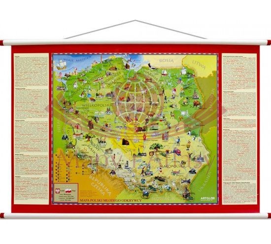 Polska Młodego Odkrywcy. Mapa ścienna dla dzieci S