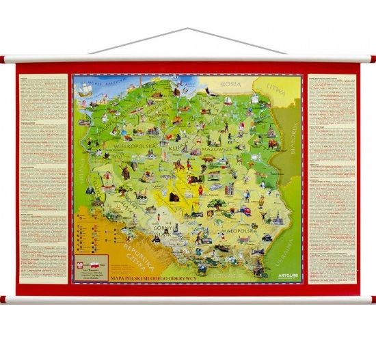 Polska Młodego Odkrywcy. Mapa ścienna dla dzieci S. Producent: ArtGlob. Całość 1