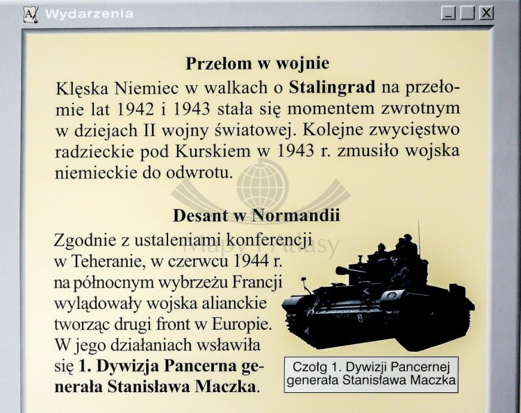 II wojna światowa w Europie / Polska podczas II wojny światowej. Dwustronna mapa ścienna. Fragment 6