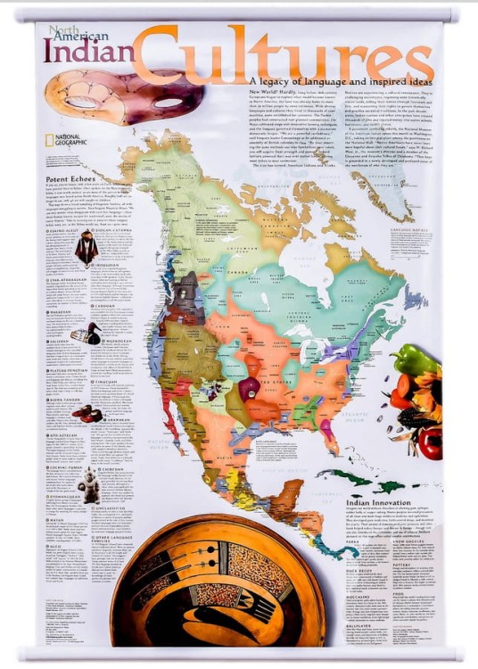 Kultura India. Mapa ścienna wydawnictwa National Geographic. Całość