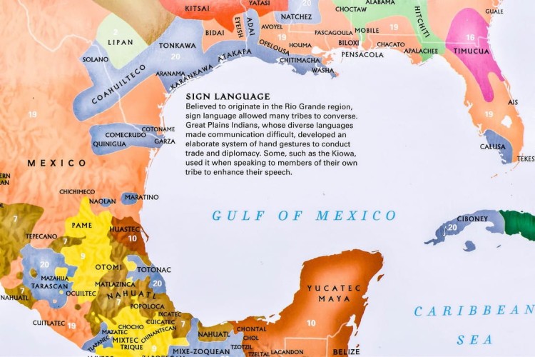 Kultura India. Mapa ścienna wydawnictwa National Geographic. Fragment 1