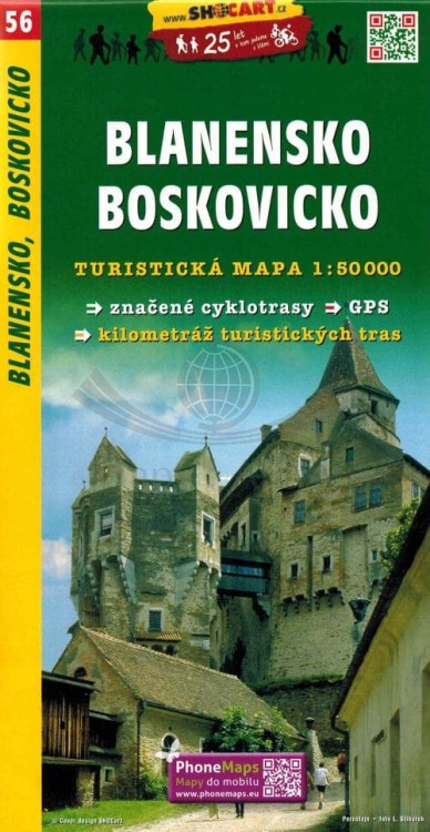Blanensko, Boskovicko. Mapa turystyczna 56 wydawnictwa Shocart. Okładka