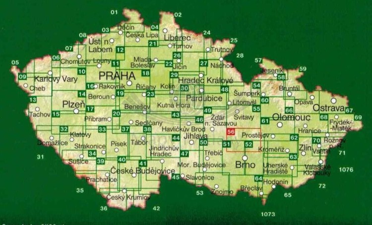 Blanensko, Boskovicko. Mapa turystyczna 56 wydawnictwa Shocart. Publikacje