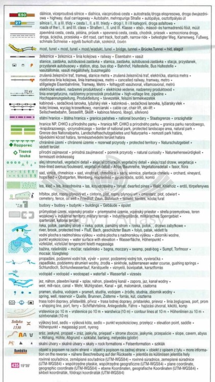 Blanensko, Boskovicko. Mapa turystyczna 56 wydawnictwa Shocart. Legenda 2