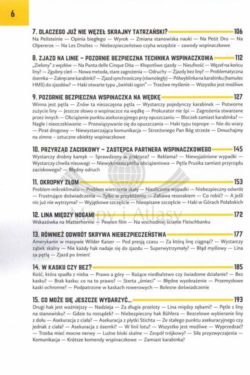 Bezpieczeństwo i ryzyko w skale i lodzie. Tom I. Poradnik autorstwa Pit'a Schubert'a. Spis treści 2