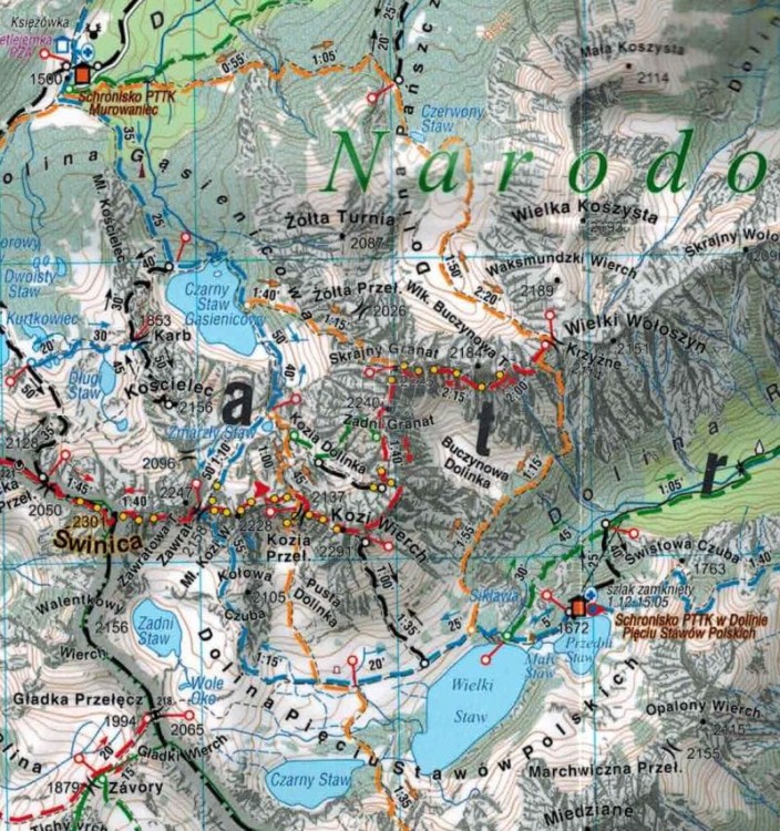 Tatry Polskie i Słowackie 1:50 000. Laminowana mapa turystyczna wydawnictwa Compass. Fragment 1
