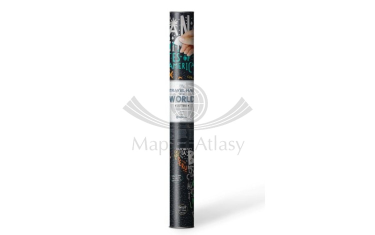Świat mapa zdrapka Travel Map Letters World. Tuba