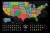 Stany Zjednoczone. Mapa zdrapka Travel Map USA Black. Mapa zdrapana