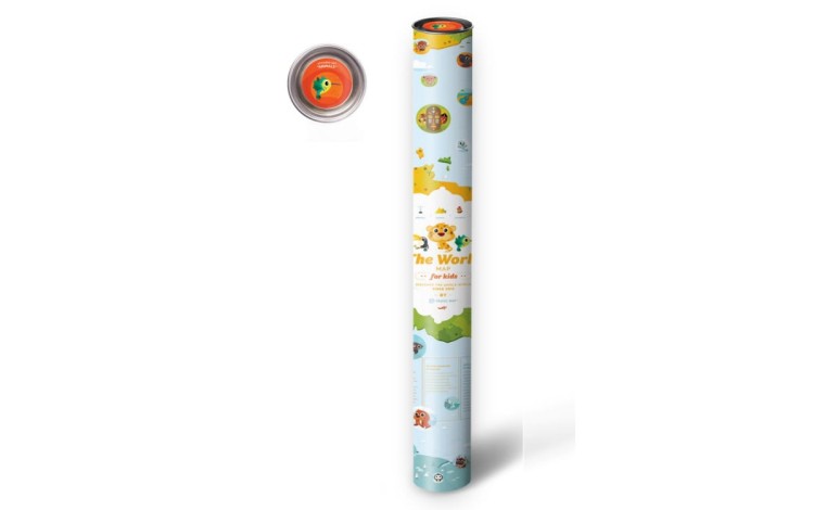 Świat. Mapa interaktywna Travel Map Kids Animal. Tuba