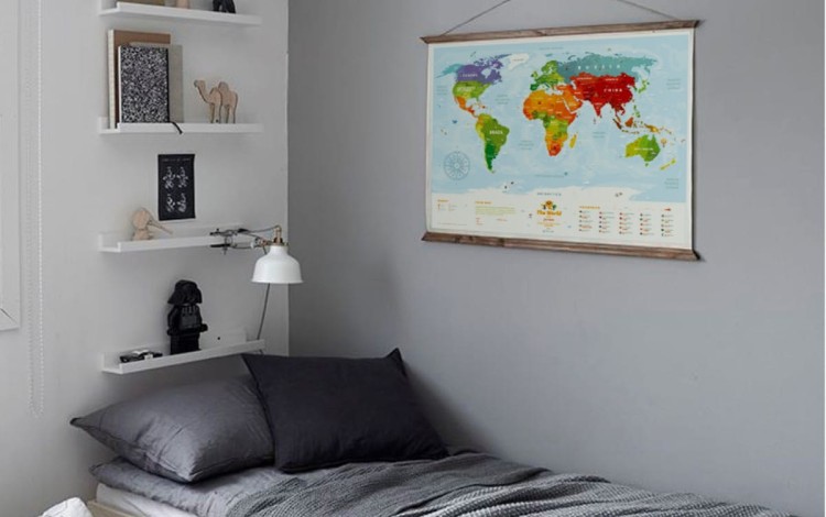 Świat. Mapa interaktywna Travel Map Kids Animal. Przykład oprawy i aranżacji 1