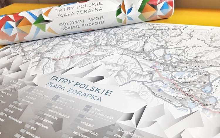 Mapa Zdrapka Szlaki Tatr. Mapa 2