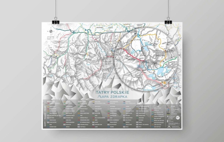 Mapa Zdrapka Szlaki Tatr. Mapa 6