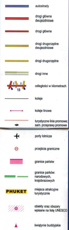 Tajlandia południowa. Laminowana mapa samochodowo-turystyczna + Miniprzewodnik wydawnictwa ExpressMap. Legenda 1