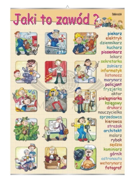 Jaki to zawód? Plansza edukacyjna