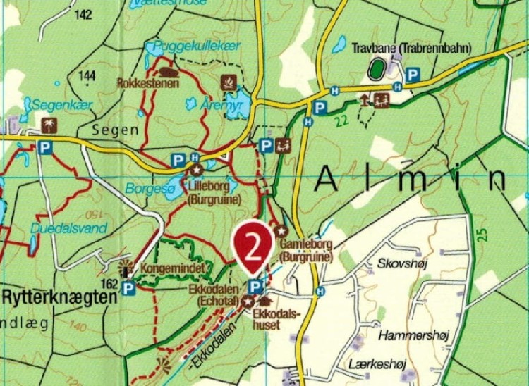 Bornholm. Wodoodporna mapa turystyczna 236 wydawnictwa Kompass. Fragment 2