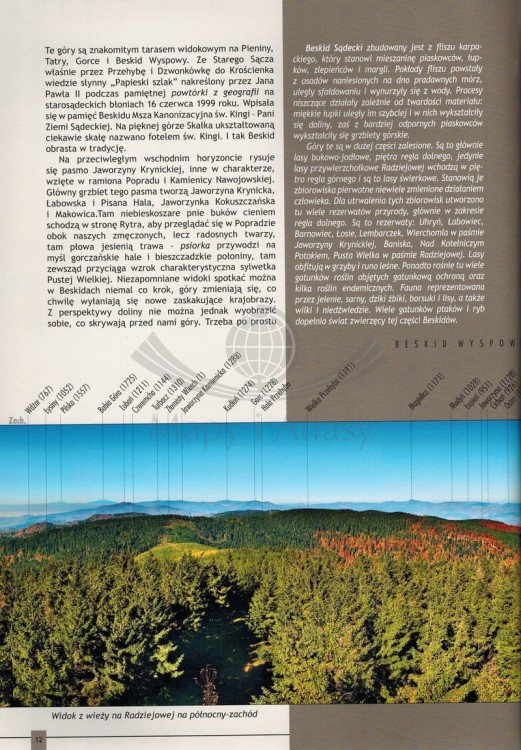 Beskid Sądecki. Barwy gór. Album wydawnictwa WiT. Przykładowa strona 1