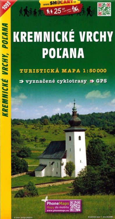 Góry Kremnickie / Kremnicke Vrchy, Polana. Mapa turystyczna 1093 wydawnictwa Shocart. Okładka