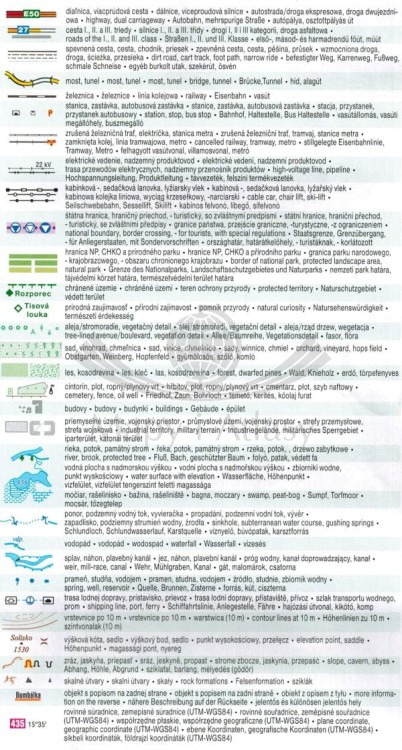 Góry Kremnickie / Kremnicke Vrchy, Polana. Mapa turystyczna 1093 wydawnictwa Shocart. Legenda 2