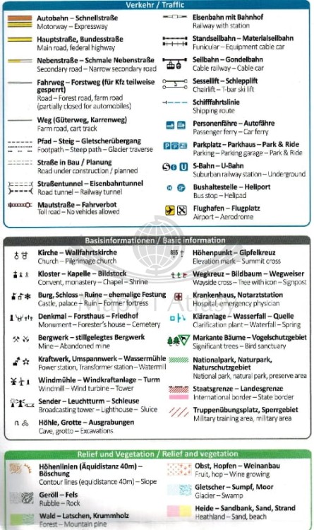 Garmisch - Partenkirchen Mittenwald. Laminowana mapa turystyczna 790 wydawnictwa Kompass. Legenda 1