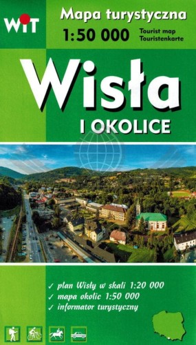 Wisła i okolice. Plan miasta / Mapa turystyczna wydawnictwa WiT. Okładka