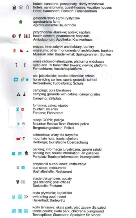 Wisła i okolice. Plan miasta / Mapa turystyczna wydawnictwa WiT. Legenda 2