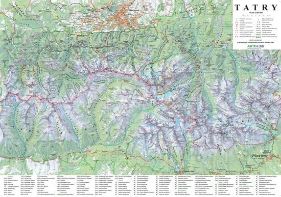 Tatry. Mapa zdrapka wydawnictwa ArtGlob. Całość 2